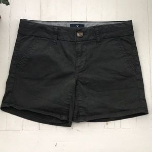 American eagle olive midi shorts